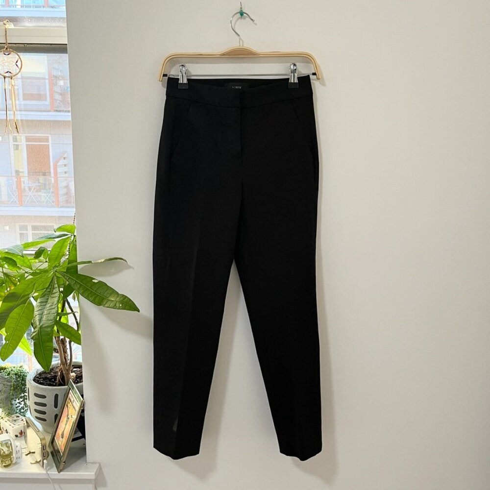 NEW J. Crew Black Kate Trouser Pants Size 00 Petite